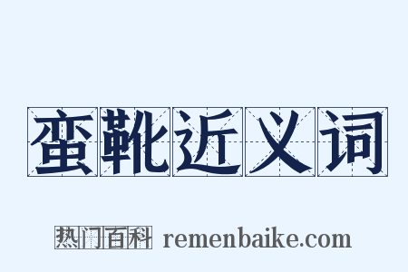 蛮靴近义词是什么意思的图片